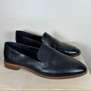 Vince Camuto Women's Cretinian Black Leather Loafer Flat 9 Academia Quiet Luxury